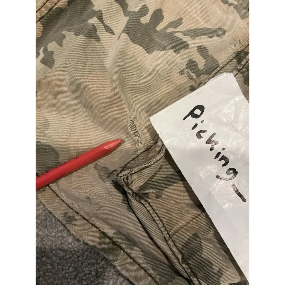 Levis Camo Cargo‎ Shorts Men 36 Tan Green Military Army Utility Baggy Dad Hiking